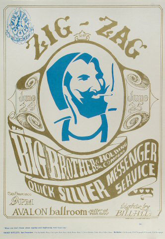 1960s Zig Zag Man Poster